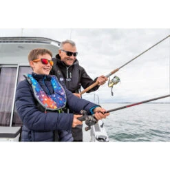 PLASTIMO GILET AUTOMATIQUE EVO JUNIOR BLEU - HARNAIS + SOUS CUTALE -Pêche En Mer Boutique gilet automatique evo junior bleu harnais sous cutale 3