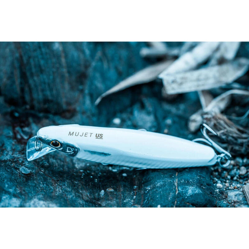 Jerkbait MUJET 90 US BLANC Pêche Au Leurre En Mer 5 Jerkbait MUJET 90 US BLANC Pêche Au Leurre En Mer – Image 5