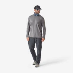 Tee-shirt De Pêche Anti-UV 500 Gris -Pêche En Mer Boutique tee shirt de peche anti uv 500 gris 3